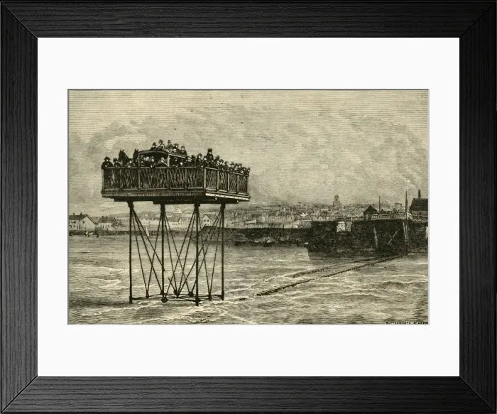Framed Print : A Curious Rolling Bridge, 1882. Creator: Unknown Framed Print : A Curious Rolling Bridge, 1882. Creator: Unknown