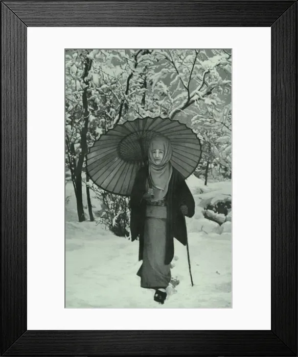 Framed Print : December in Japan, 1910. Creator: Herbert Ponting Framed Print : December in Japan, 1910. Creator: Herbert Ponting