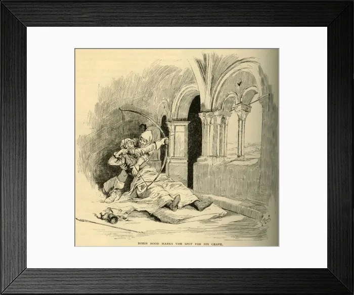 Framed Print : Robin Hood Marks the Spot for his Grave, 1883. Creator: Unknown Framed Print : Robin Hood Marks the Spot for his Grave, 1883. Creator: Unknown