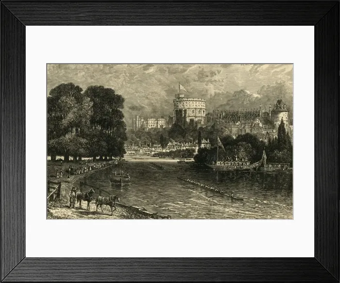 Framed Print : Old Windsor (The Fourth of June), 1881. Creator: Unknown Framed Print : Old Windsor (The Fourth of June), 1881. Creator: Unknown