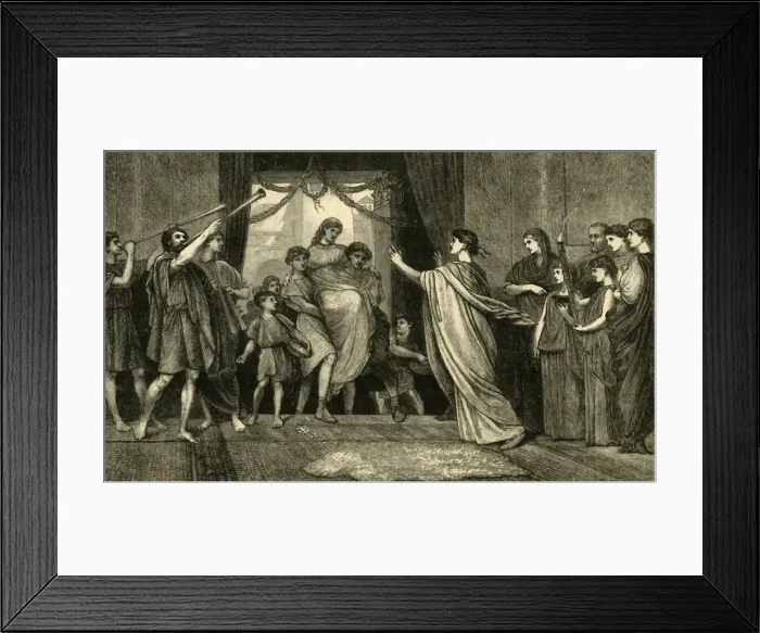 Framed Print : A Roman Wedding. - The Brides Home Coming, 1881. Creator: Unknown Framed Print : A Roman Wedding. - The Brides Home Coming, 1881. Creator: Unknown