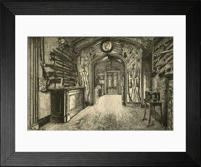 Framed Print : The Armory at Abbotsford, 1882. Creator: Unknown Framed Print : The Armory at Abbotsford, 1882. Creator: Unknown
