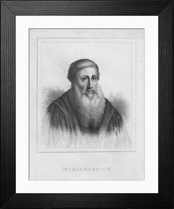 Framed Print : Oecolampadius, (1823). Creator: H Meyer Framed Print : Oecolampadius, (1823). Creator: H Meyer