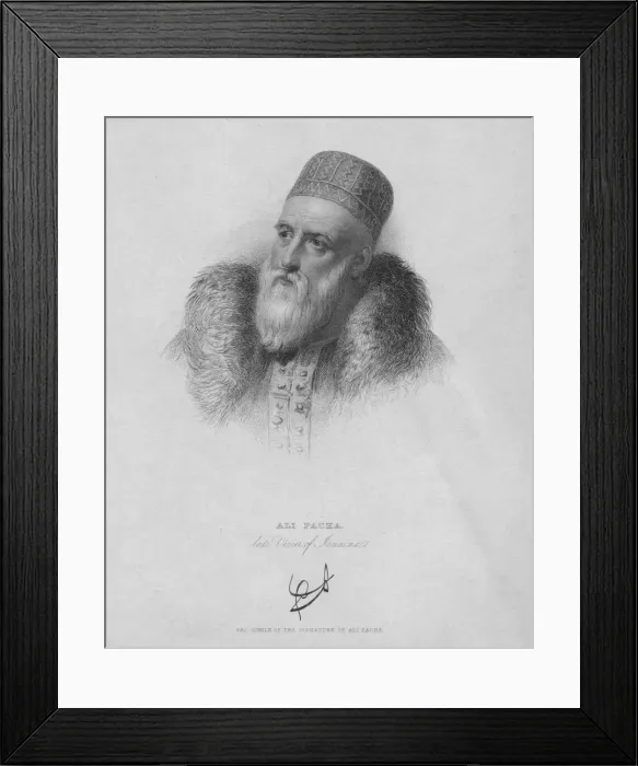 Framed Print : Ali Pacha, (1832). Creator: William Finden Framed Print : Ali Pacha, (1832). Creator: William Finden