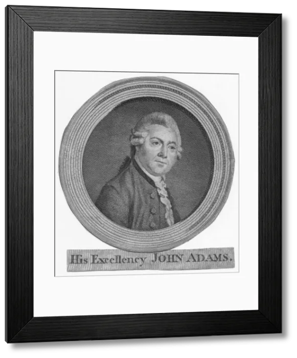 Framed Print : His Excellency John Adams, c1783. Creator: Unknown Framed Print : His Excellency John Adams, c1783. Creator: Unknown