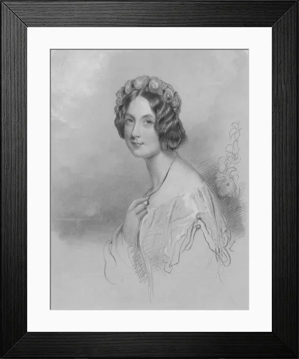Framed Print : Honourable Helen Duncombe, mid 19th century. Creator: WH Egleton Framed Print : Honourable Helen Duncombe, mid 19th century. Creator: WH Egleton