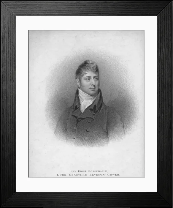 Framed Print : The Right Honourable Lord Granville Leveson Gower, 1813. Creator: John Samuel Agar Framed Print : The Right Honourable Lord Granville Leveson Gower, 1813. Creator: John Samuel Agar