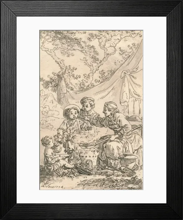 Framed Print : Le Gout, 1774. Creator: Jean Baptiste Le Prince Framed Print : Le Gout, 1774. Creator: Jean Baptiste Le Prince