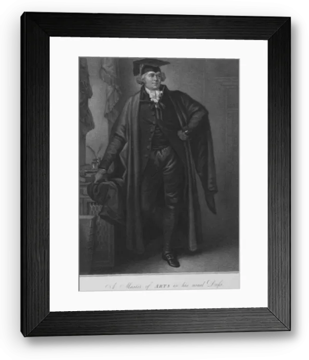 Framed Print : A Master of Arts in his usual Dress, 1796. Creator: Luigi Schiavonetti Framed Print : A Master of Arts in his usual Dress, 1796. Creator: Luigi Schiavonetti