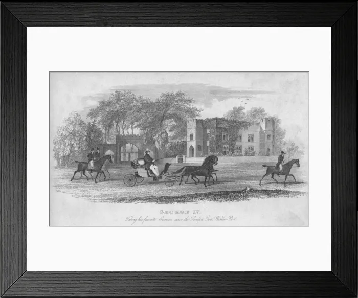 Framed Print : George IV. Taking his favorite Exercise, near the Sandpit Gate, Windsor Park, 1830