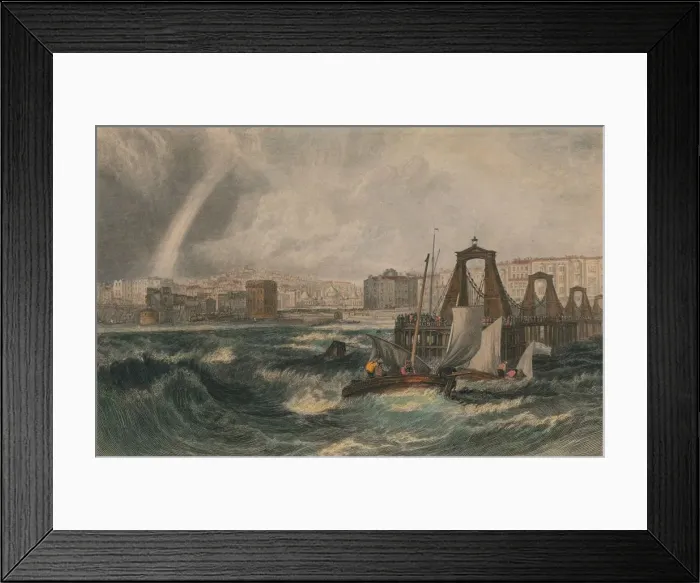 Framed Print : Brighthelmston, Sussex, 1825. Creator: George Cooke Framed Print : Brighthelmston, Sussex, 1825. Creator: George Cooke