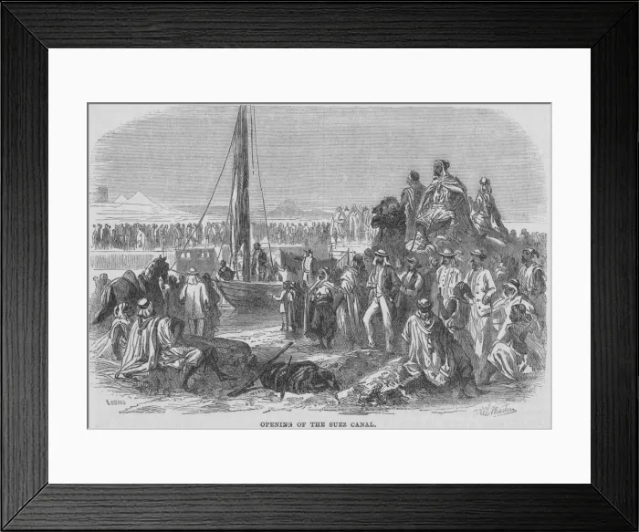 Framed Print : Opening of the Suez Canal, 1869, (c1871). Creator: Martin Framed Print : Opening of the Suez Canal, 1869, (c1871). Creator: Martin