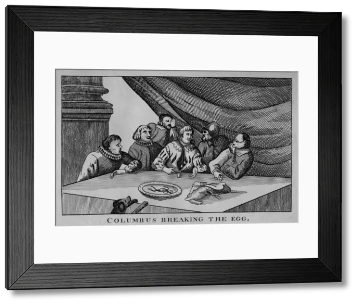 Framed Print : Columbus Breaking The Egg, c1815. Creator: William Davison Framed Print : Columbus Breaking The Egg, c1815. Creator: William Davison