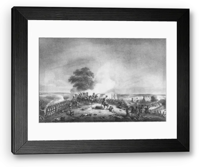 Framed Print : View from Mont St. Jean of The Battle of Waterloo... 1815, (c1816). Creator: Unknown Framed Print : View from Mont St. Jean of The Battle of Waterloo... 1815, (c1816). Creator: Unknown