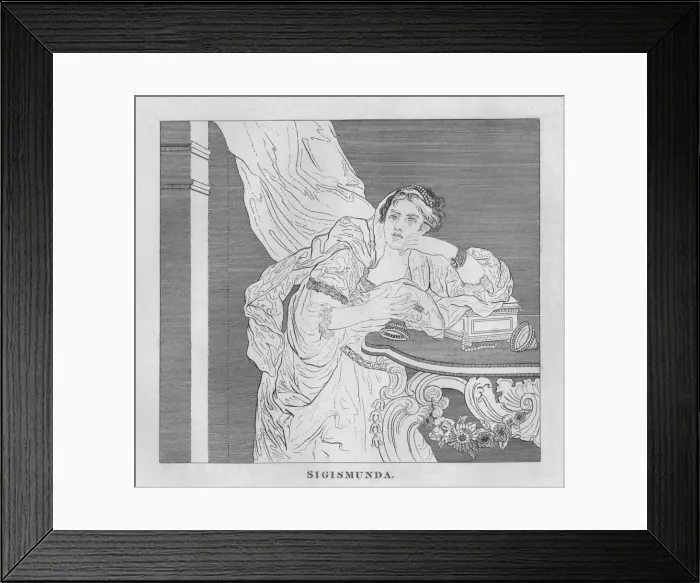 Framed Print : Sigismunda, 1808, (1827). Creator: Thomas Cook Framed Print : Sigismunda, 1808, (1827). Creator: Thomas Cook