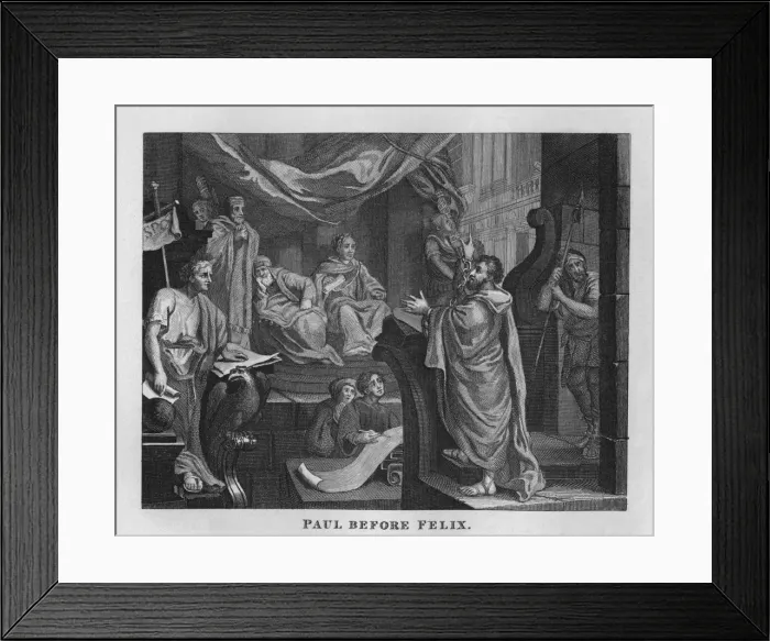 Framed Print : Paul Before Felix, 1807, (1827). Creator: Thomas Cook Framed Print : Paul Before Felix, 1807, (1827). Creator: Thomas Cook