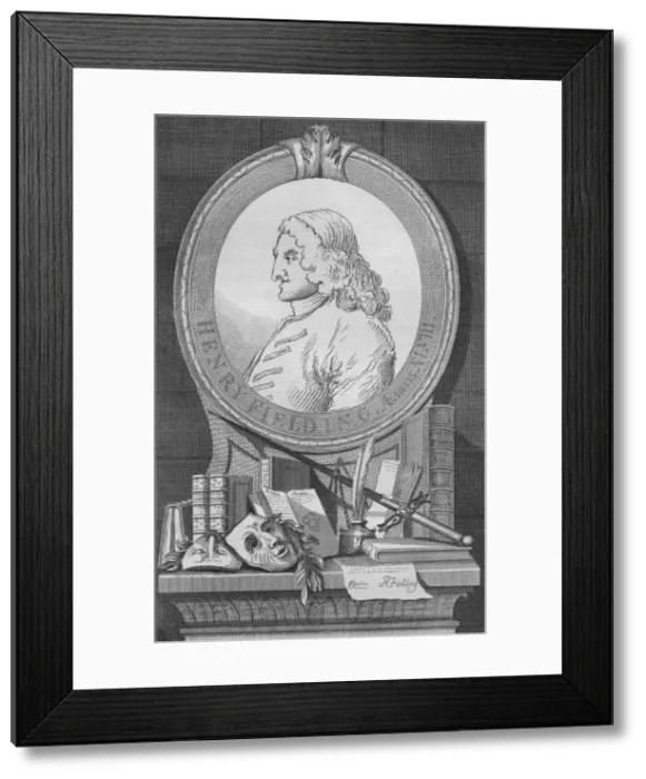 Framed Print : Henry Fielding, c1754, (1827). Creator: Unknown Framed Print : Henry Fielding, c1754, (1827). Creator: Unknown