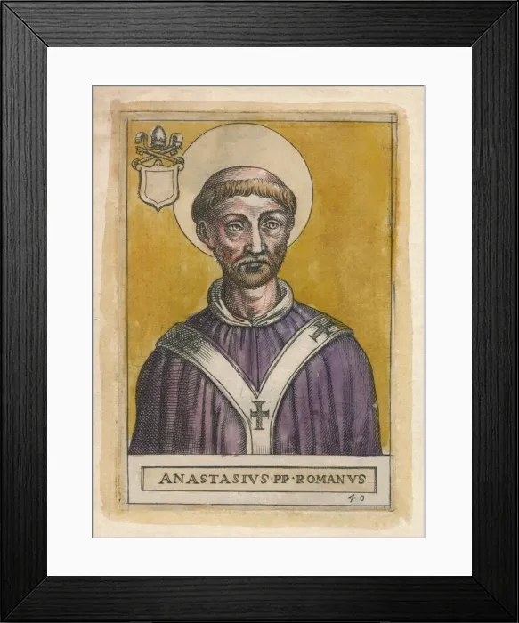 Framed Print : Pope Anastasius I. Creator: Unknown Framed Print : Pope Anastasius I. Creator: Unknown