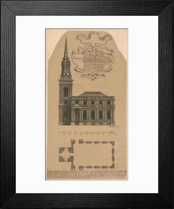 Framed Print : All Saints in Oxford, 1720s. Creator: Michael Burghers Framed Print : All Saints in Oxford, 1720s. Creator: Michael Burghers