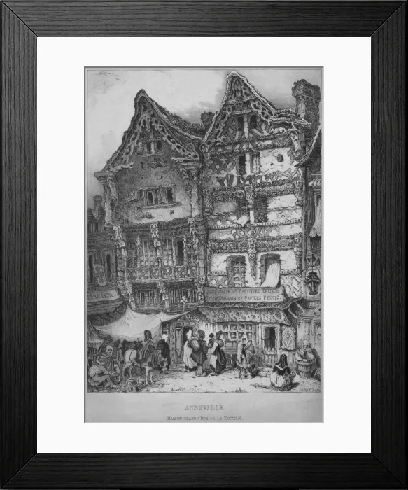 Framed Print : Abbeville, Maison Grande, Rue de la Tarterie, early 19th century. Creators: Harry Willson Framed Print : Abbeville, Maison Grande, Rue de la Tarterie, early 19th century. Creators: Harry Willson