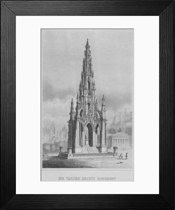 Framed Print : Sir Walter Scotts Monument, c1849-1853. Creator: William Home Lizars Framed Print : Sir Walter Scotts Monument, c1849-1853. Creator: William Home Lizars