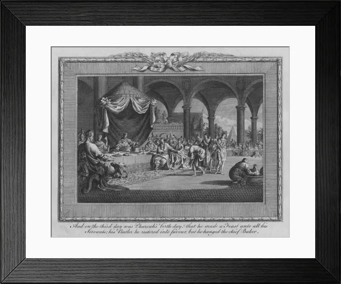 Framed Print : And on the third day was Pharaohs birth day... late 17th-early 18th century. Creator