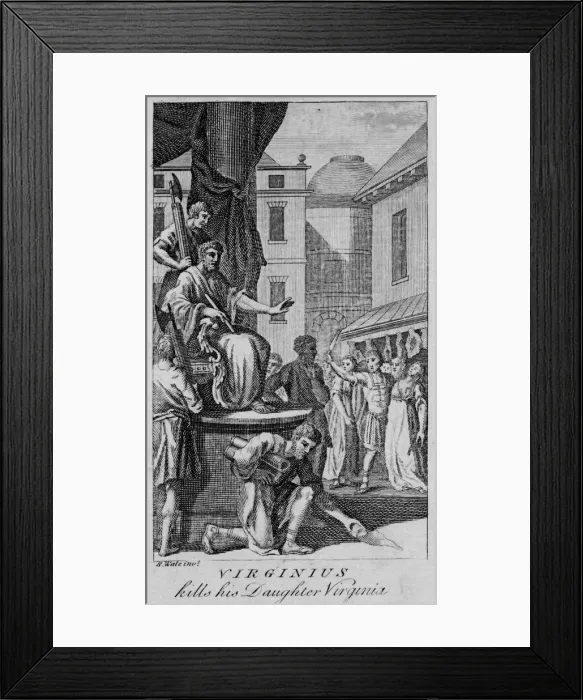 Framed Print : Virginius kills his Daughter Virginia, mid 18th century. Creator: Unknown Framed Print : Virginius kills his Daughter Virginia, mid 18th century. Creator: Unknown