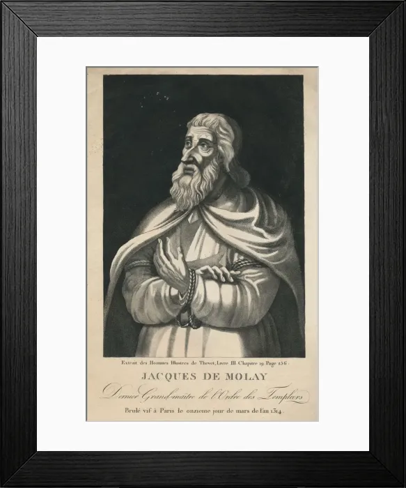 Framed Print : Jacques De Molay, Dernier Grand-maitre de l Ordre des Templiers, (late 18th-early Framed Print : Jacques De Molay, Dernier Grand-maitre de l Ordre des Templiers, (late 18th-early