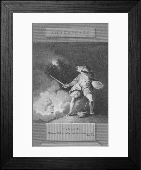 Framed Print : Scene from Hamlet, 19th century. Creator: Unknown Framed Print : Scene from Hamlet, 19th century. Creator: Unknown