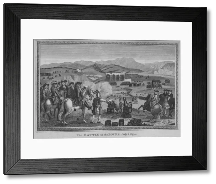 Framed Print : The Battle of the Boyne. July 1st 1690, (1785). Creator: John Goldar Framed Print : The Battle of the Boyne. July 1st 1690, (1785). Creator: John Goldar