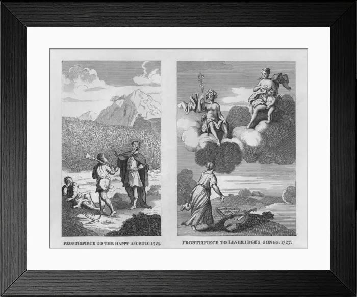 Framed Print : The Happy Ascetic, 1724, and Leveridges Songs, 1727, (1809), (1827). Creator: Thomas Cook Framed Print : The Happy Ascetic, 1724, and Leveridges Songs, 1727, (1809), (1827). Creator: Thomas Cook