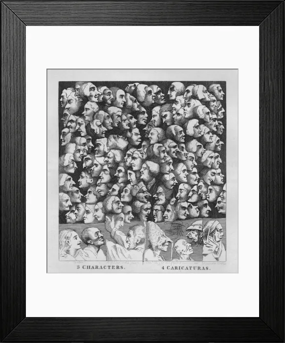Framed Print : Characters and Caricaturas, 1807, (1827). Creator: Thomas Cook Framed Print : Characters and Caricaturas, 1807, (1827). Creator: Thomas Cook