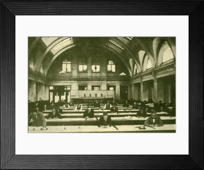Framed Print : Messrs. Harland & Wolffs Drawing Office, Belfast, c1930. Creator: Unknown Framed Print : Messrs. Harland & Wolffs Drawing Office, Belfast, c1930. Creator: Unknown