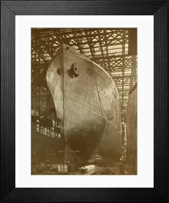 Framed Print : The Cunard Aurania (14, 000 Tons) on the Stocks at Newcastle-On-Tyne, c1930 Framed Print : The Cunard Aurania (14, 000 Tons) on the Stocks at Newcastle-On-Tyne, c1930
