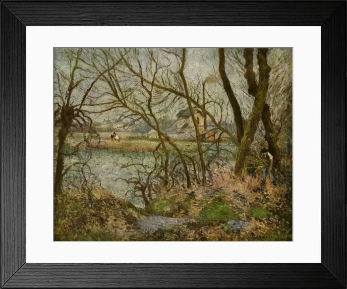 Framed Print : The Woodcutter, 1878, (1939). Creator: Camille Pissarro Framed Print : The Woodcutter, 1878, (1939). Creator: Camille Pissarro