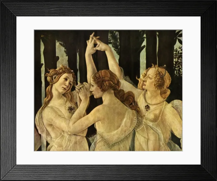 Framed Print : The Three Graces, detail from Primavera, c1478, (1937). Creator: Sandro Botticelli Framed Print : The Three Graces, detail from Primavera, c1478, (1937). Creator: Sandro Botticelli