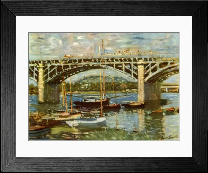 Framed Print : The Bridge Over the Seine at Argenteuil, 1874, (1937). Creator: Claude Monet Framed Print : The Bridge Over the Seine at Argenteuil, 1874, (1937). Creator: Claude Monet
