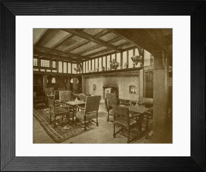 Framed Print : First Class Smoking-Room in the Cunard Liner Franconia. Creator: Unknown Framed Print : First Class Smoking-Room in the Cunard Liner Franconia. Creator: Unknown