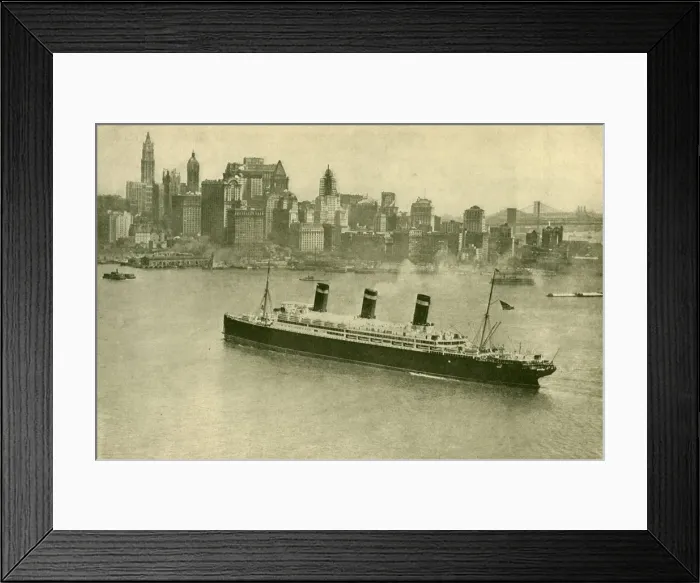 Framed Print : The Leviathan at New York, c1930. Creator: Unknown Framed Print : The Leviathan at New York, c1930. Creator: Unknown