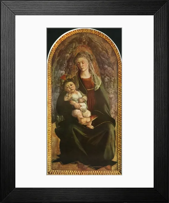 Framed Print : Madonna in Glory with Seraphim, c1469-1470, (1937). Creator: Sandro Botticelli Framed Print : Madonna in Glory with Seraphim, c1469-1470, (1937). Creator: Sandro Botticelli