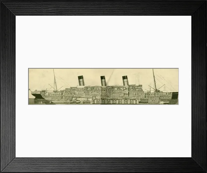 Framed Print : The Majestic (56, 551 Tons) Shown in Section, c1930. Creator: Unknown Framed Print : The Majestic (56, 551 Tons) Shown in Section, c1930. Creator: Unknown