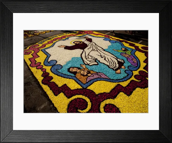Framed Print : Holy Week Surco Flower Carpet, Lima, Peru, 2015. Creator: Luis Rosendo Framed Print : Holy Week Surco Flower Carpet, Lima, Peru, 2015. Creator: Luis Rosendo