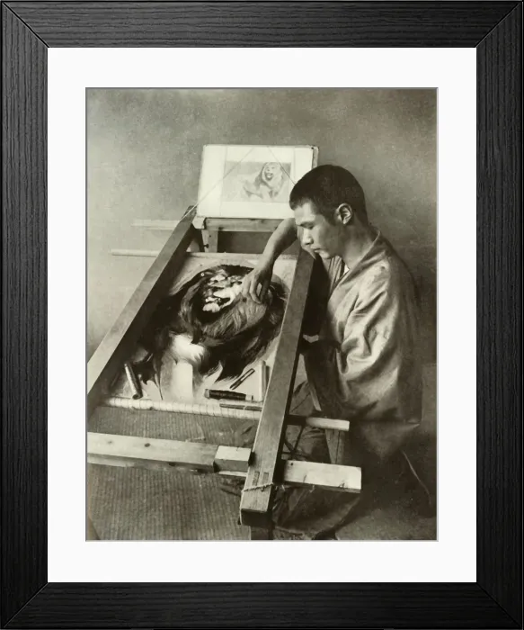 Framed Print : The Embroiderer, 1910. Creator: Herbert Ponting