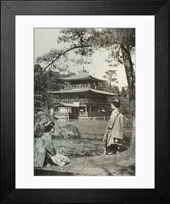 Framed Print : Kinkakuji (The Golden Pavilion), 1910. Creator: Herbert Ponting Framed Print : Kinkakuji (The Golden Pavilion), 1910. Creator: Herbert Ponting