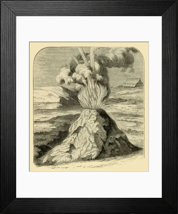 Framed Print : Cotopaxi in Eruption in 1743, 1881. Creator: Unknown Framed Print : Cotopaxi in Eruption in 1743, 1881. Creator: Unknown