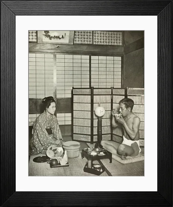 Framed Print : Summer Negligee at Kumamoto, 1910. Creator: Herbert Ponting Framed Print : Summer Negligee at Kumamoto, 1910. Creator: Herbert Ponting
