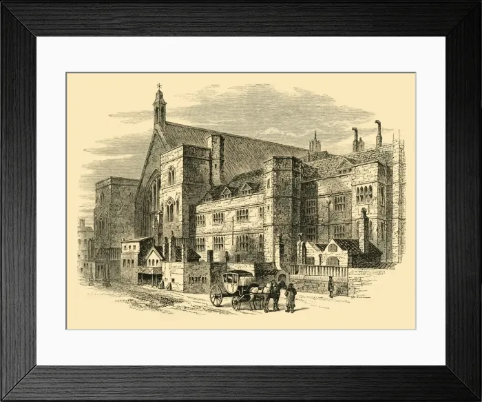 Framed Print : Palace Yard in the Eighteenth Century, 1881. Creator: Unknown Framed Print : Palace Yard in the Eighteenth Century, 1881. Creator: Unknown