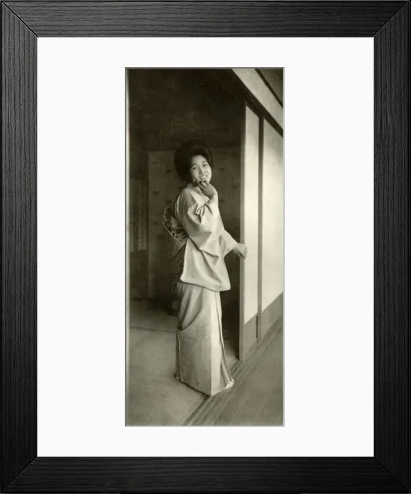 Framed Print : A Maid of Fair Japan, 1910. Creator: Herbert Ponting Framed Print : A Maid of Fair Japan, 1910. Creator: Herbert Ponting