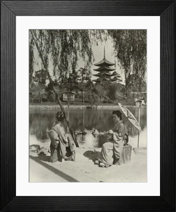 Framed Print : The Nara Pagoda, 1910. Creator: Herbert Ponting Framed Print : The Nara Pagoda, 1910. Creator: Herbert Ponting