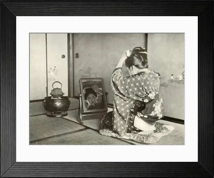 Framed Print : Prinking Up for the Day, 1910. Creator: Herbert Ponting Framed Print : Prinking Up for the Day, 1910. Creator: Herbert Ponting